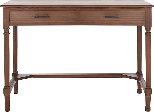 SAFAVIEH Home Collection Layce Brown 2-Drawer Computer Table Office Desk Table