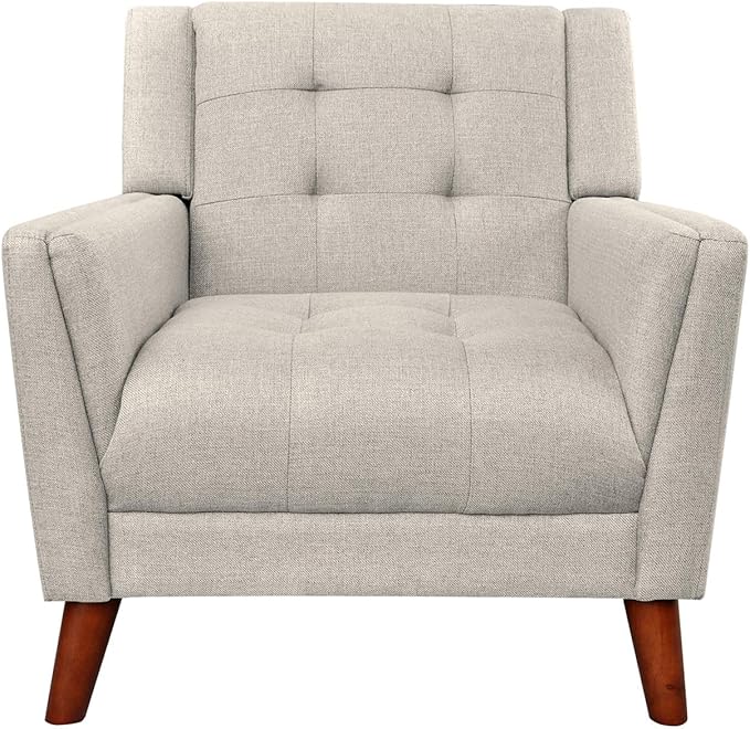 Mid Century Modern Accent Chair Upholstered Armchair Accent Chair Upholstered Lounge Arm Chair for Living Room Bedroom Balcony Apartment Office