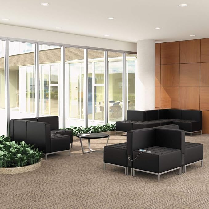 Alera ALE QUB Series Corner Sectional 26 3/8 x 26 3/8 x 30 1/2 Black