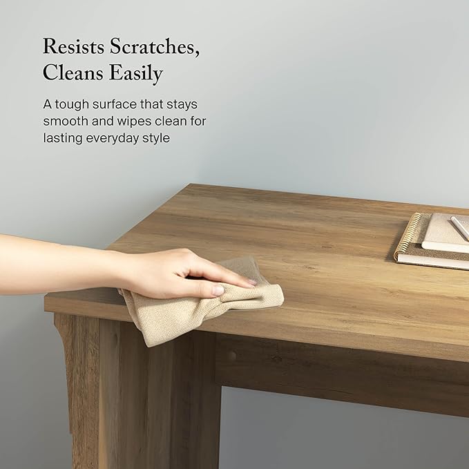 Bush Home L Shaped Desk with Storage for Home Office Modern Farmhouse Corner Table with Drawers and Cabinets Salinas Collection Reclaimed Pine