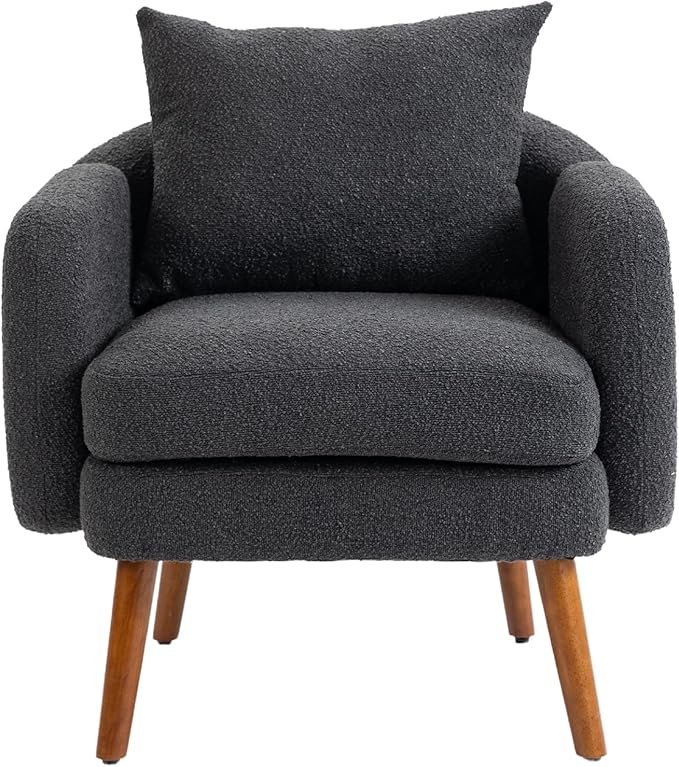 Wood Frame Armchair Modern Accent Chair Lounge Chair for Living Room