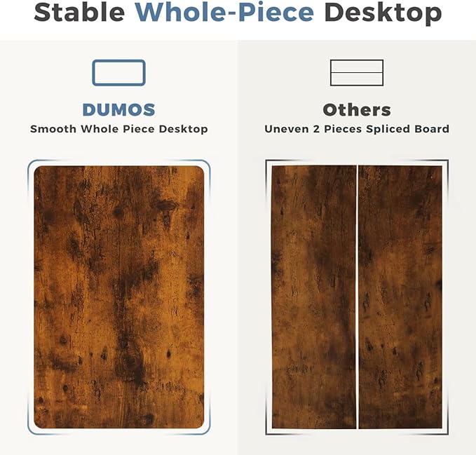 Electric Standing Desk 48 x 24 Inches Lift Motorized Gaming Table with T-Shaped Metal Ergonomic Memory Controller Home Office Desk Computer Desk Brown