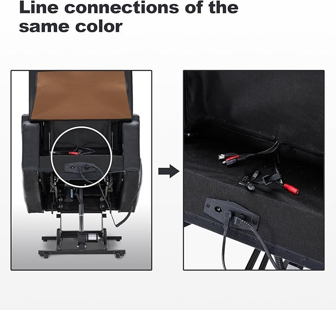 Triple Motor Power Lift Recliner Chair with Adjustable Lumbar Support Lay Flat Recliner for Elderly Breathable Black Lift Chair Leather Recliner Massage &amp Heating USB Ports Cup Holders