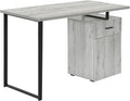 Monarch Specialties I 7763 Computer Desk Home Office Laptop Left Right Set-up Storage Drawers 48 L Work Metal Laminate Grey Black Contemporary