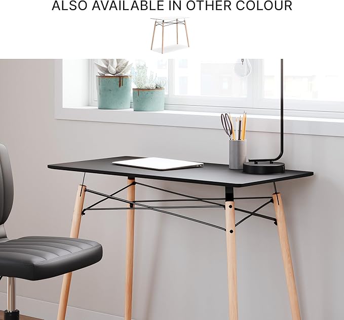 Signature Design by Ashley Jaspeni Industrial Home Office Desk Black &amp Light Brown
