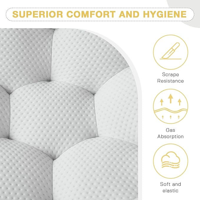 WJShome Bubble Couch98'' Modern Curved Sofa 3 Seater Morden Lazy Floor Sofa Memory Foam Bean Bag Floor Couch Lounge Chair for Living Room Office Apartment-Gray