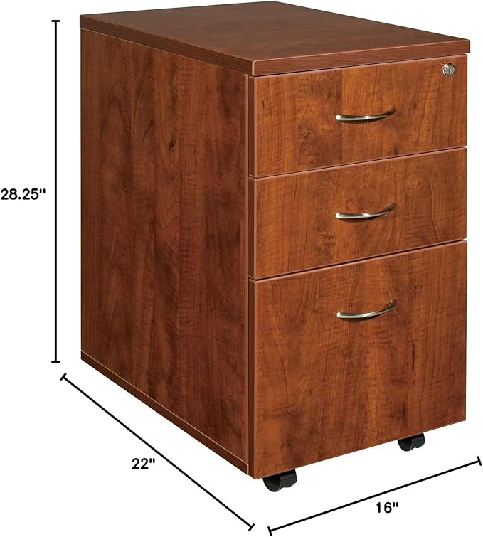 Lorell 69430 Mobile PedestalBox/Box/File16-Inch x22-Inch x28-1/4-InchCherry