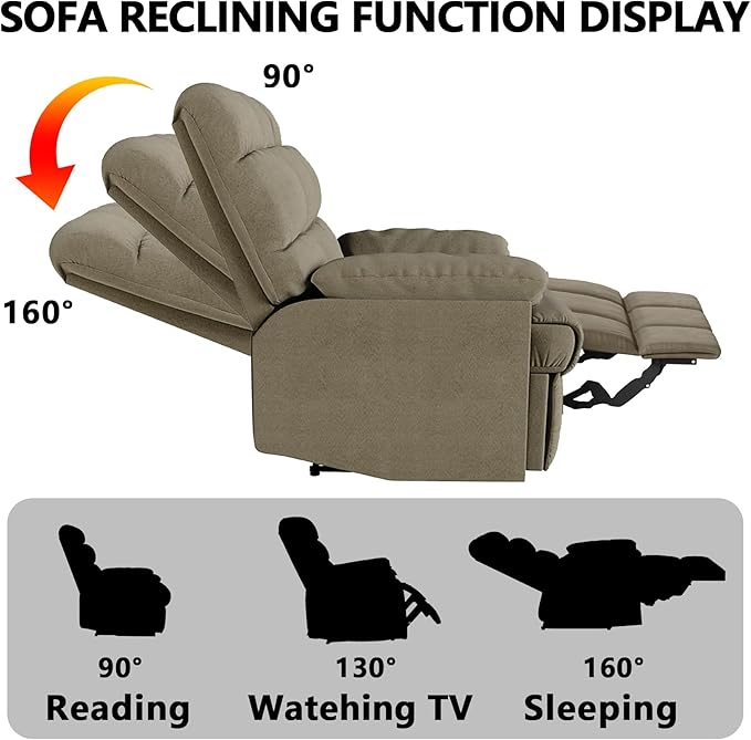Relaxing Lazy Boy Recliner Chair for AdultsSmall Recliners for Small SpacesManual Recliner Chair for BedroomRelaxing Reclining Chair with Backrest &amp Footrest for Living roomOverstuffed (Sage G