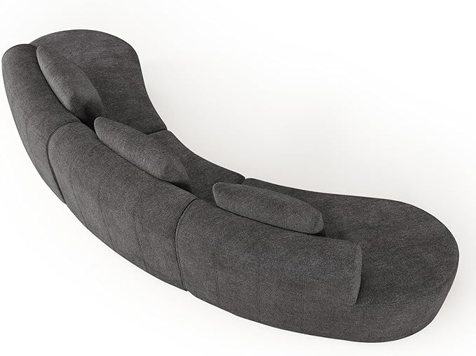 ONBRILL 134“ Cloud Sectional CouchModern Modular Curved Sofa with Deep SeatUpholstered Chenille Boneless Upholstered Couches for Living RoomNo Assembly Required