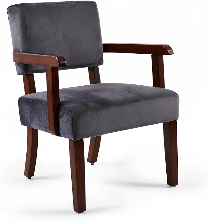 Modern Accent Chair Upholstered Living Room Chairs with Wood Frame Oversized Reading Armchair for Bedroom Waiting Room