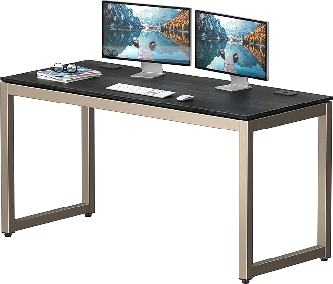 SHW 55-Inch Commercial-Grade Office Computer Desk Espresso