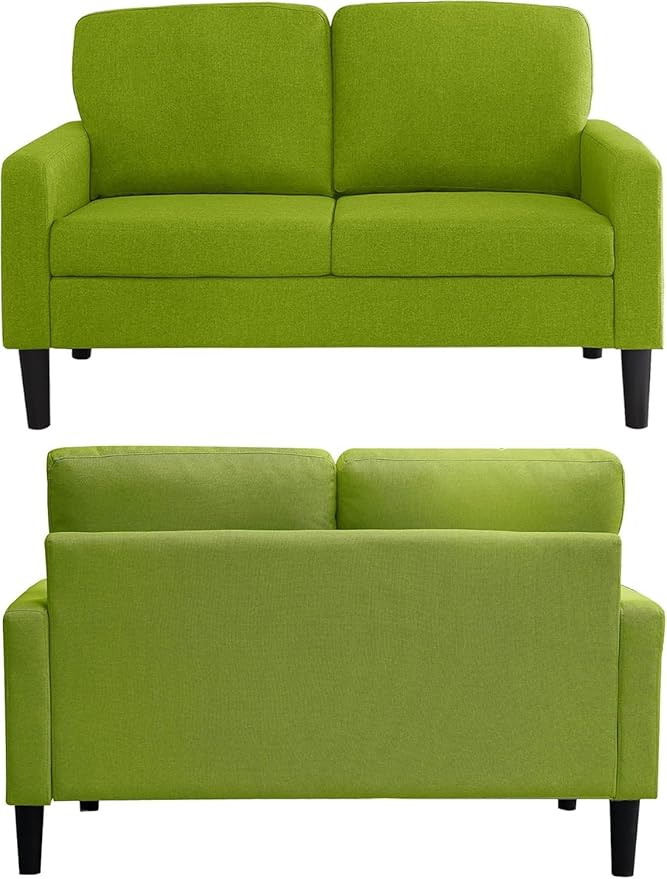 BEEY Small Couches for Small Spaces 53 Loveseat Sofa for Bedroom Modern 2-Seater Couch with Button Tufted Back Comfortable Love Seat for Bedroom Apartment Living Room Office - Green
