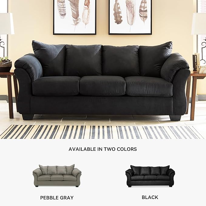 Signature Design by Ashley Darcy Classic Contemporary Sofa Black