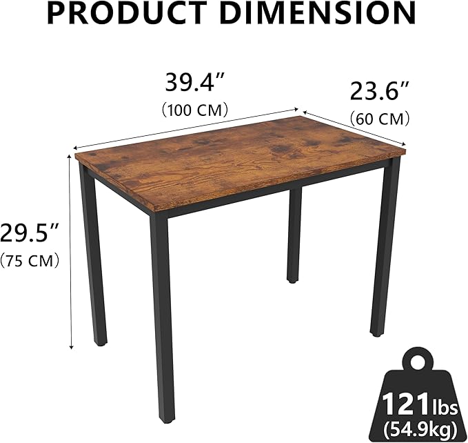 Computer Desk for Small SpaceModern Simple Laptop DeskComputer Table Study Writing Desk for Home OfficeDining RoomLiving Room (Brown 39.37 * 23.62 * 29.52in)
