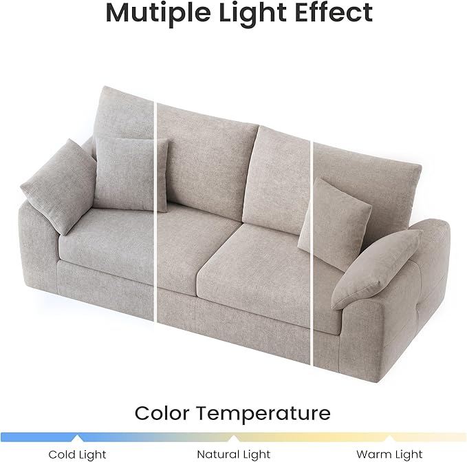 89.8 Modern Loveseat Sofa for Living Room Cloud Boneless Couches with 4 Pillows Mid Century Loveseat couches for Small Place No Assembly Required Camel