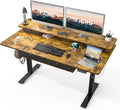 FiCiHi Adjustable Height Standing Desk with 4 Drawers63 x 30 inches Electric Sit Stand Home Office Desk with Two Tiers 3 Memory Presets Monitor Stand Riser USB A/C Charging Port