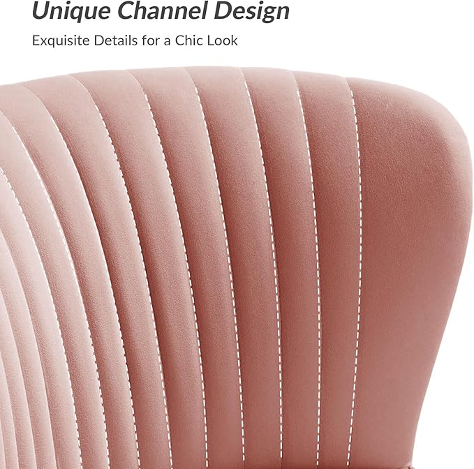 HULALA HOME Velvet Loveseat Sofa with Gold Legs Mid-Century Modern Upholstered Love seat Couch Tufted Small 2-Seat Sofa Armless for Living Room Bedroom Apartment Small Spaces Pink