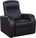 Coaster Home Furnishings - Cyrus - Upholstered Track Arm Recliner Chair with High Back Cushions Wall Hugger Mechanism and Pocket Coil Seat - Living Room - 33-Inch - Black - 600001