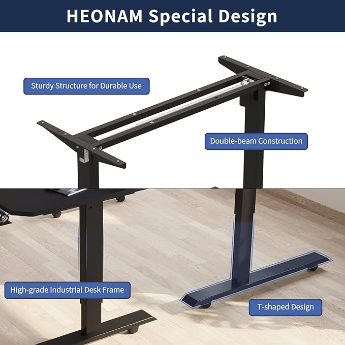 Gaming Electric Standing Desk L Shaped with Privacy Screen 59 Inch PC Computer DeskLarge Surface for Monitors
