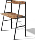 EUREKA ERGONOMIC Small Computer Ladder Desk with Storage Shelves 43 Inch 2-Tier Home Office Students Study Writing PC Gaming Table with Bookshelf Modern Workstation for Space Saving Rustic Brown