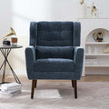 Modern Accent Chair&ampWingback Chair&ampLiving Room Chairs ComfySmall Arm Chair&ampClub Chair&ampSide Chairs for Living RoomSingle Chairs Living Room with Waist Pillow for Small SpaceOffice (D