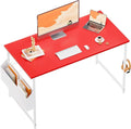 Pamray 47 Inch Computer Desk for Small Spaces with Storage Bag Home Office Work Desk with Headphone Hook Small Office Desk Study Writing Table