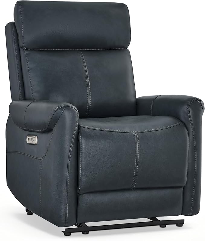 Wall Hugger Recliner Chair for Adults Faux Leather RV Recliner with USB Charging Ports Electric Power Reclining Sofa for Living Room Home Theater Seating Bedroom