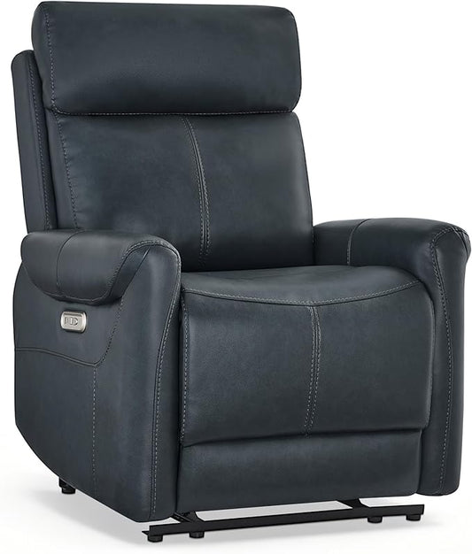 Wall Hugger Recliner Chair for Adults Faux Leather RV Recliner with USB Charging Ports Electric Power Reclining Sofa for Living Room Home Theater Seating Bedroom
