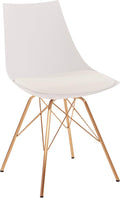 OSP Home Furnishings Oakley Mid-Century Modern Bucket Chair Faux LeatherWhite