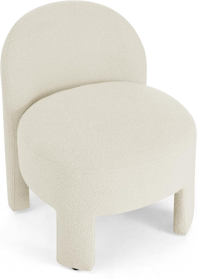 Hoop Gauze Lounge Chair with sof Cushion and backrest Need to be Assembled Suitable for Living room'bedroomldining Room Beige(24.5 28.75 28.75)