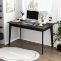 FUFU&ampGAGA 47” Office Desk Rectangular Computer Desk with 2 Drawers Writing Table for Reading Crafting Home Office Study Room Black 47.2”W x 21.7”D x 29.5”H