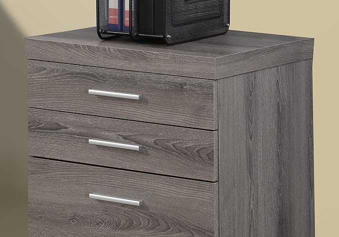 Rolling Mobile File Cabinet with Lock3 Drawer Small Storage Cabinet OrganizerModern Filing Cabinets Under Desk Locking Drawers for Home OfficeTaupe