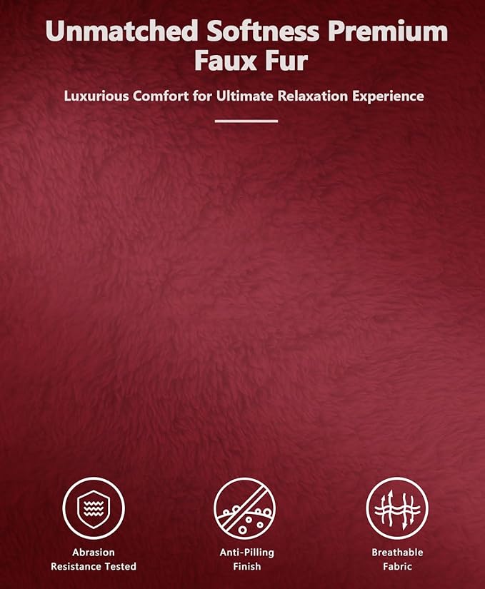 Cozy Saucer Chair Living Room Chair Faux Fur Soft Thick Padded Seat Metal Frame Folding Chair Comfortable Moon Chair for Living Room Bedroom Reading Nook Modern Style 2 Pack Red
