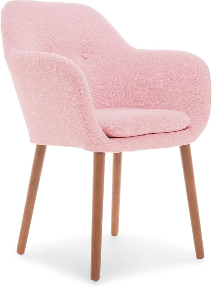 Elle Decor Roux Fabric Accent Chair Blush Pink (CHRROUBLSL02)