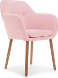 Elle Decor Roux Fabric Accent Chair Blush Pink (CHRROUBLSL02)