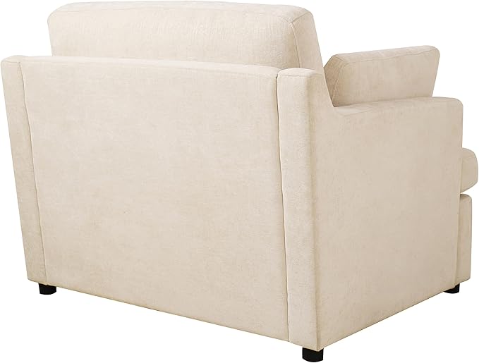 Christopher Knight Home Accent Chair Club Chair Upholstered T-Shaped Comft Seating Lounge Chair Large Size Armchair with Angeled Armrests Single Sofa Chair for Living Room Bedroom Study Beige