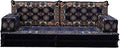 arabicsofa 8'' Thickness Navy Blue Floor Seating Set Sofa Bed Pallet Sofa Floor Cushions Sectional Sofa Arabic Majilis Ottoman Couch Arabic Jalsa