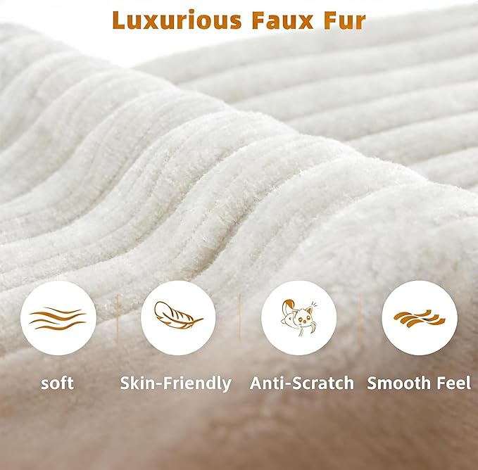 110 Boneless Couches for Living Room Cloud Couch Modular Sectional Sofa with Deep Seat Plush Large Foam SofaU-Shape Sofa CouchNo Assembly Required White (Plush Corduroy Fabric)