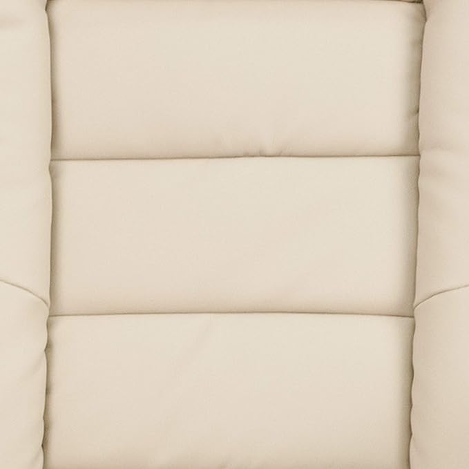 Flash Furniture Bali Contemporary Multi-Position LeatherSoft Recliner Chair with Ottoman 360-Degree Swivel Recliner Chair/Ottoman Set Beige