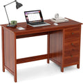 Giantex Computer Desk with 3 Storage Drawers 48 Inch Home Office Desk with Spacious Desktop Anti-Toppling Device Multipurpose PC Laptop Desk Workstation Compact Study Writing Desk for Bedroom