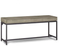 SIMPLIHOME Banting Desk - 72 Inch Wide Solid Wood and Metal Writing Desk in Distressed Grey Modern Industrial Home Office Computer Table for Study with 2 Drawers and Flip-Down Keyboard Tray