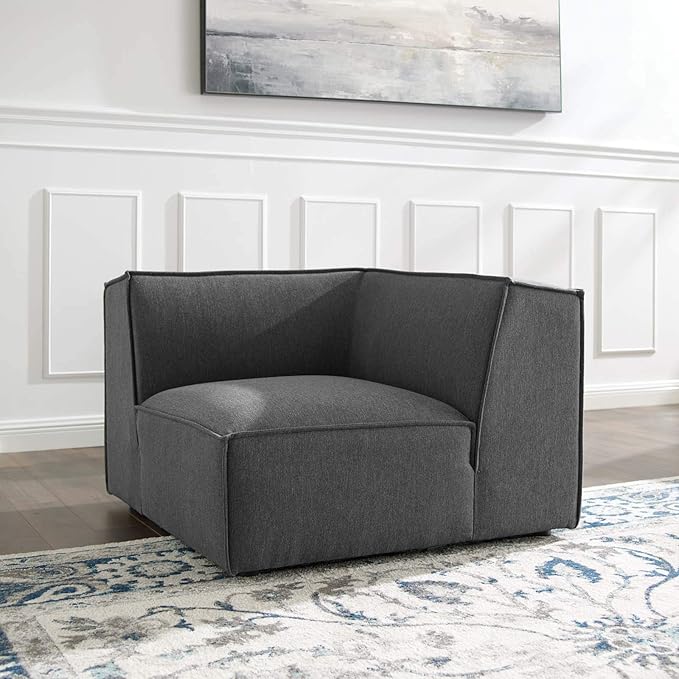 Modway EEI-3871-CHA Restore Sectional Sofa Corner Chair Charcoal