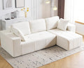 105 Cloud Modular Sectional CouchChenille Boneless Couches with Deep SeatUpholstered L-Shape Sofa with Chaise Sectional Couch for Living Room No Assembly Required (Beige Right Facing Chaise)