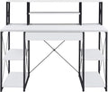 All-Purpose White Writing Desk - Contemporary Home Office Computer Desk