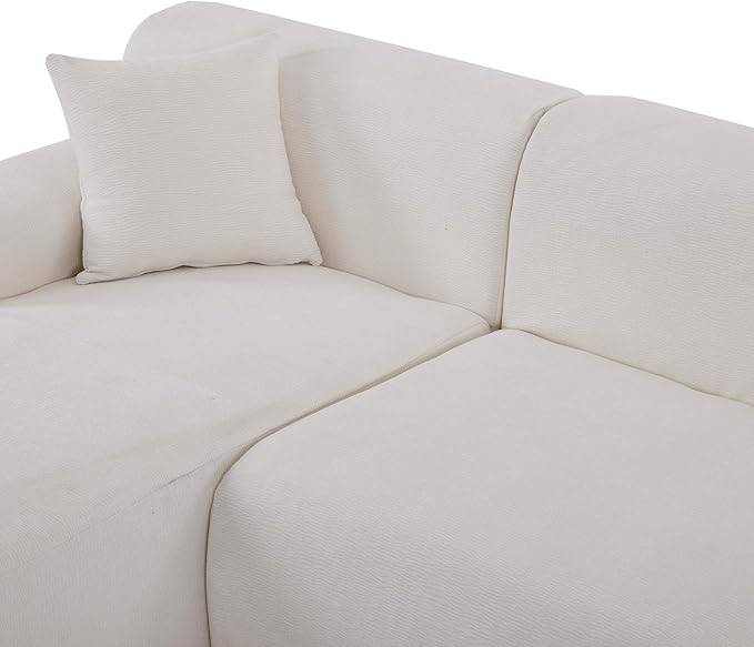 P PURLOVE L-Shape Modular Sectional SofaSimplified Deep Seat Cloud Sectional Sofa Couch2 Piece Free Combination Sofa for Living Room