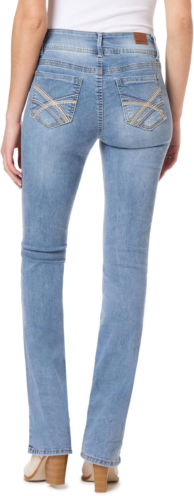 WallFlower Luscious Curvy Bootcut Jeans for Women Mid-Rise Insta Stretch Denim Size-Inclusive Juniors Jeans