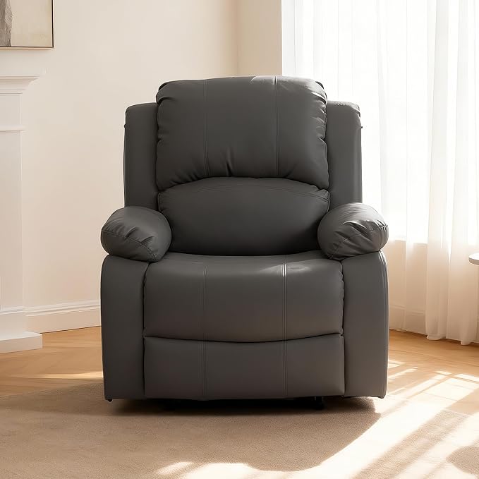 Manual Recliner Chair Lazy Boy Leather Recliner Perfect for Lounging in The Living Room Home Theater and Bedroom an Excellent Gift for Home