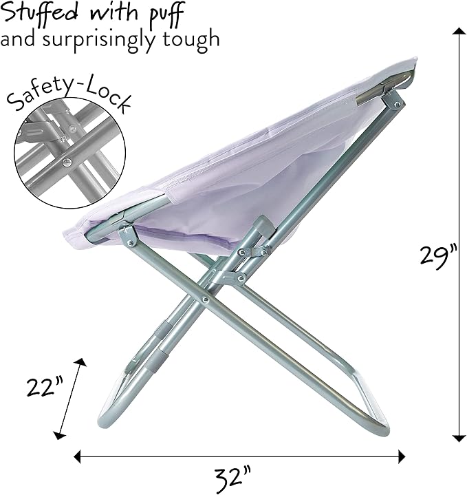 Urban Lifestyle Micromink Foldable Saucer Chair Lavender