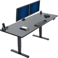 VIVO Electric 83 x 30 in Dual Motor Sit Stand Desk Memory Height Adjustment 2B Series Black Top Black Frame DESK-KIT-2B8B