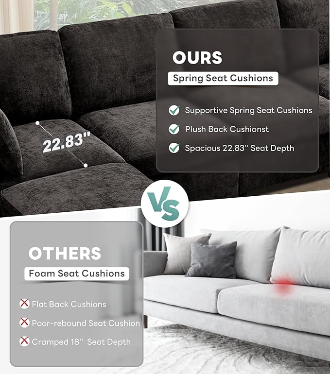 Tbfit 59 Loveseat Sofa Chenille Small Sofa Couch Love Seat with 2 Pillows for Small Space Bedroom &amp Living Room Black